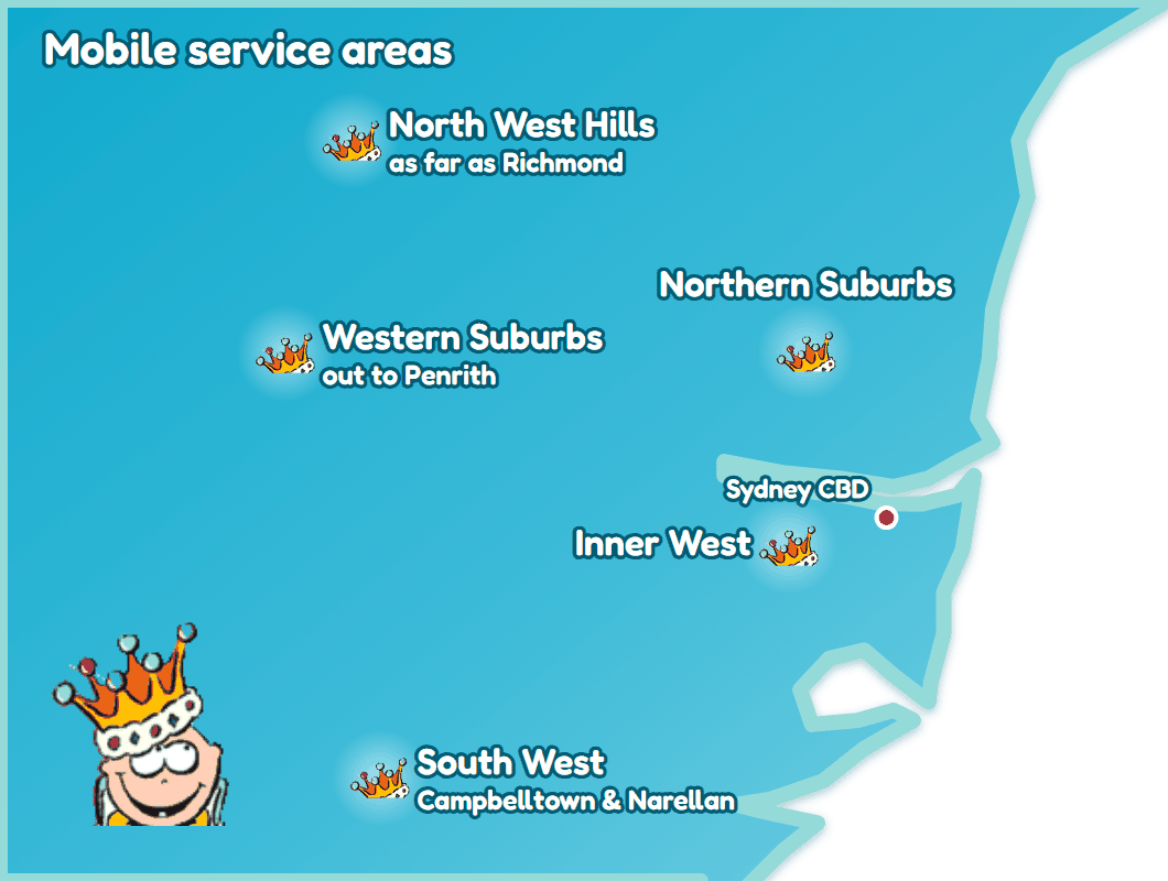 Map of the regions we service